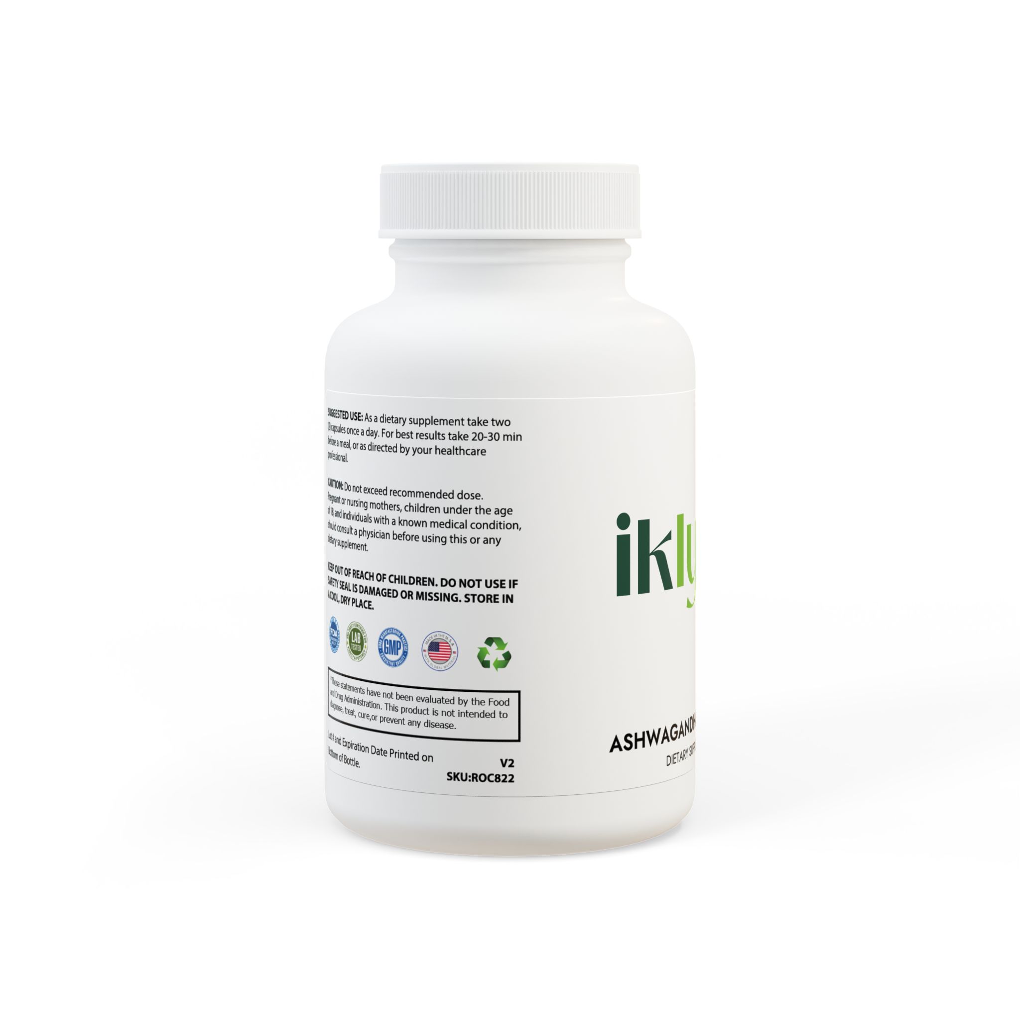 Ashwagandha and Black Pepper Supplement (60 capsules) - Image 2