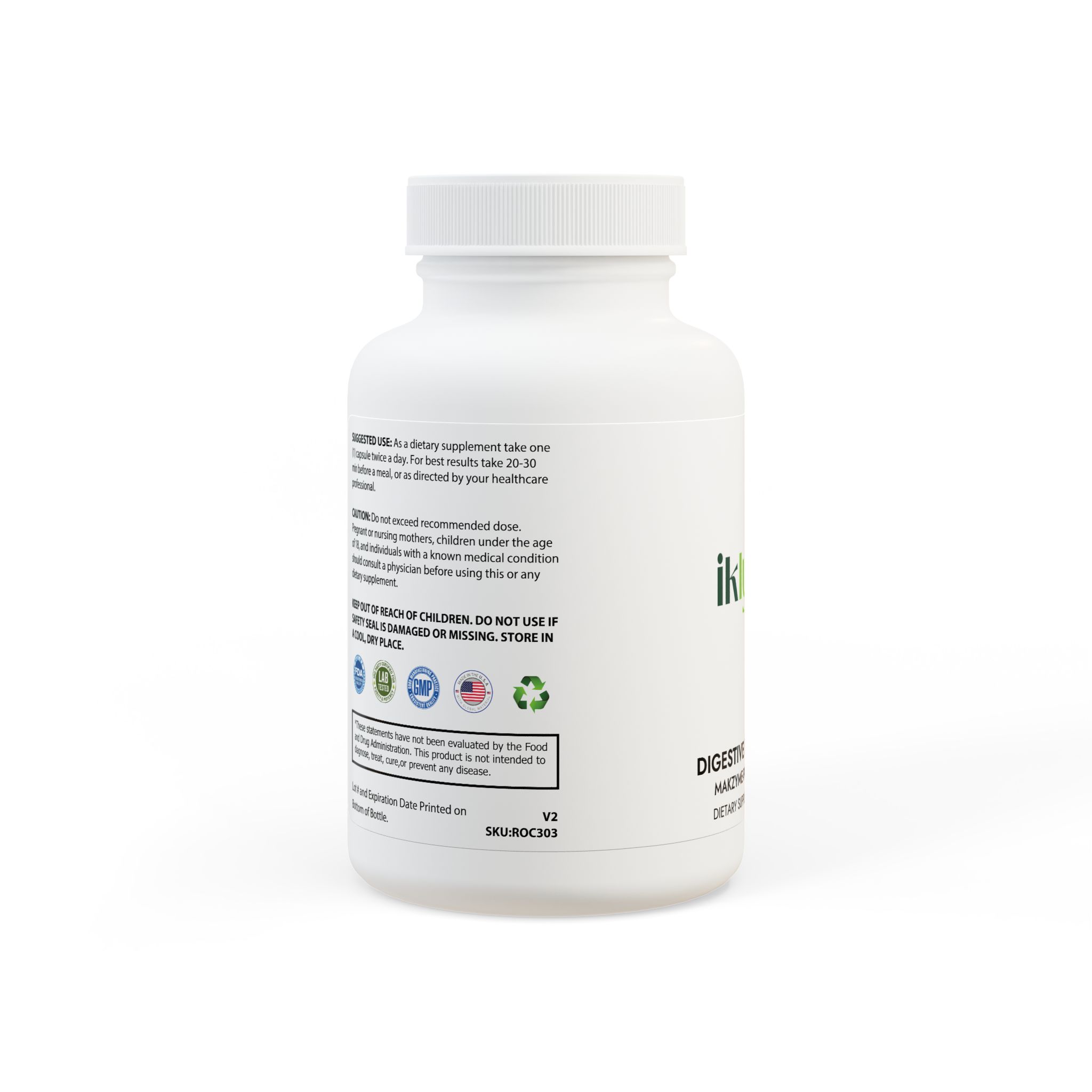 Digestive Enzyme Blend Supplement (60 Capsules) - Image 2