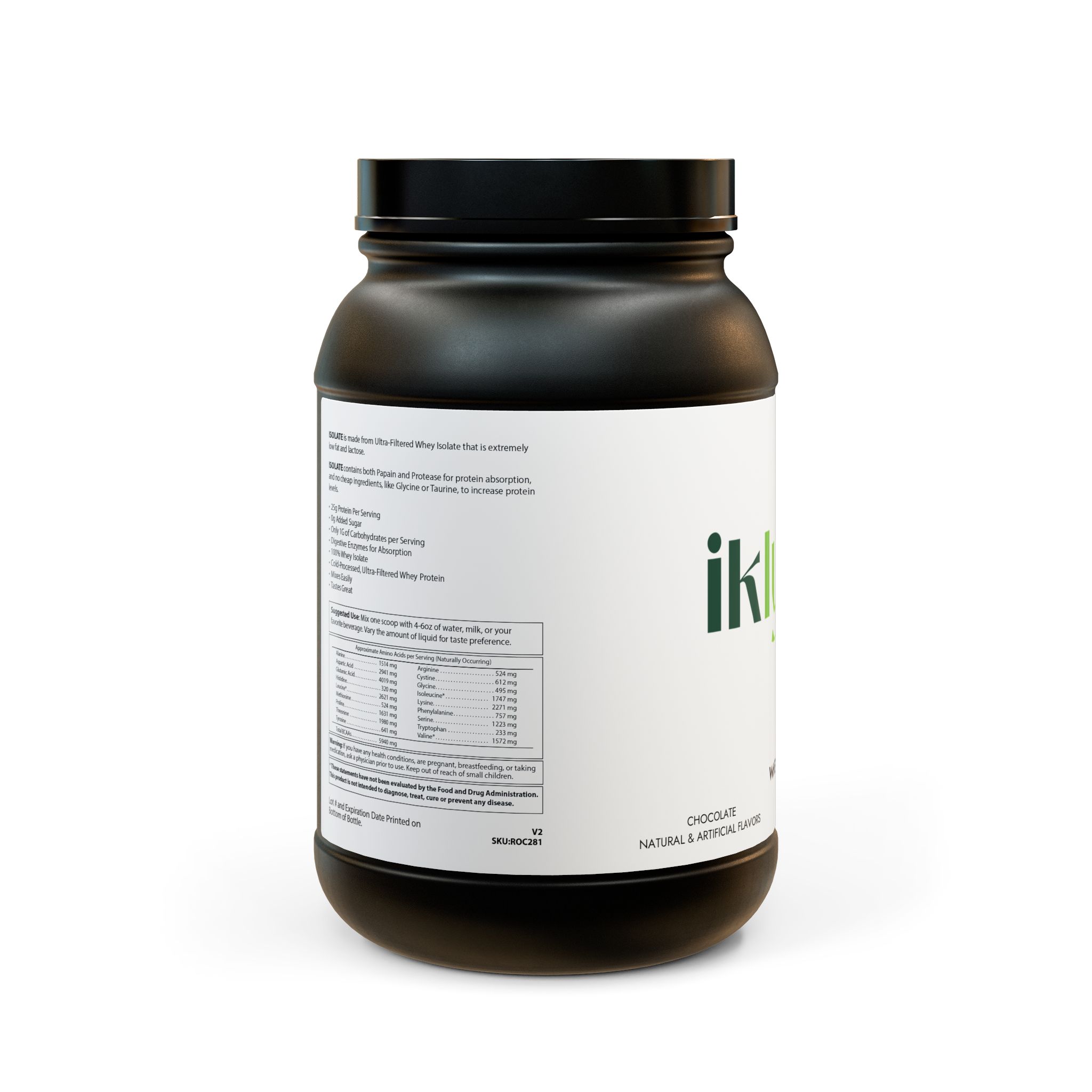 Whey Isolate Protein Supplement (907g, 2lb) - Image 2