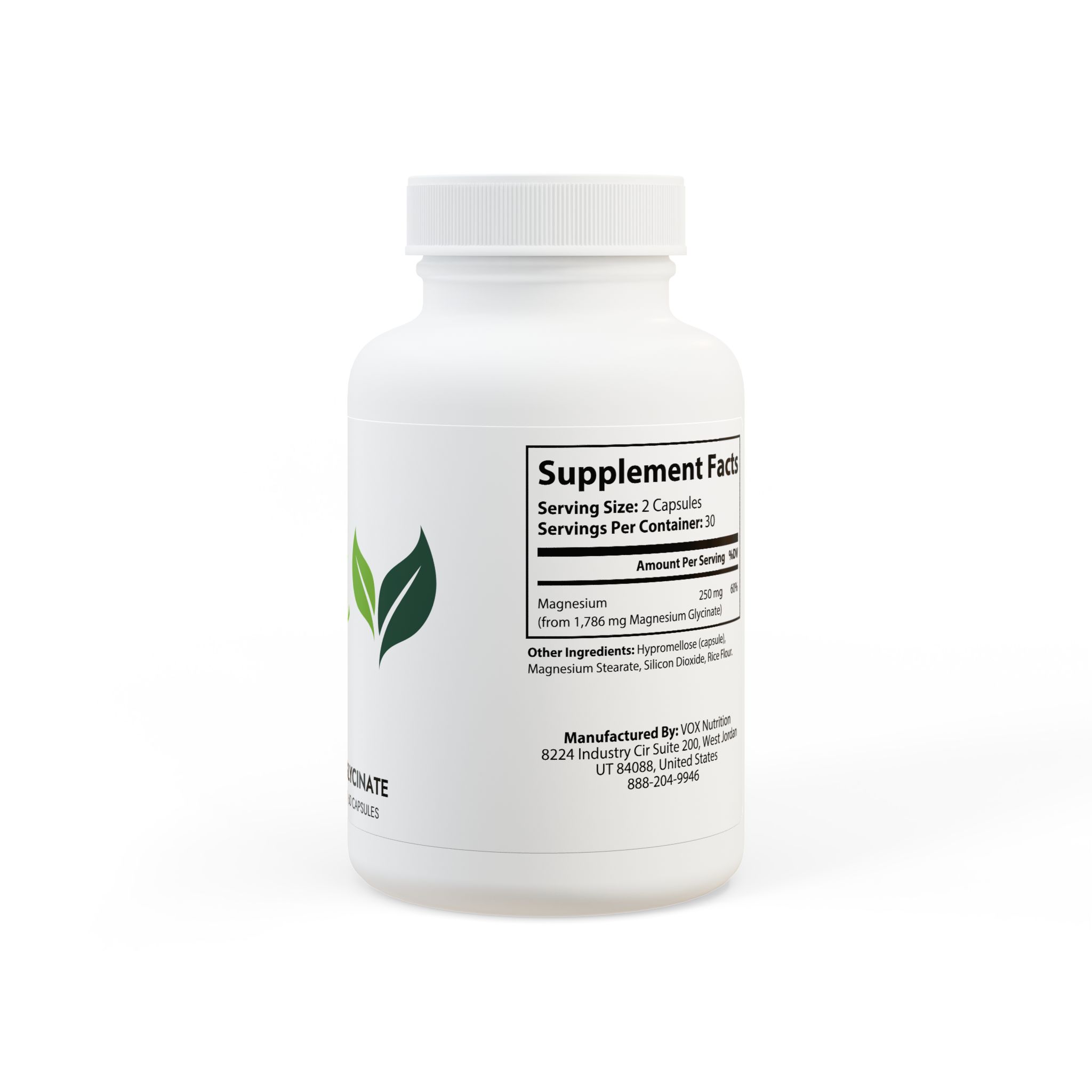 Magnesium Glycinate Supplement (60 Capsules) - Image 3