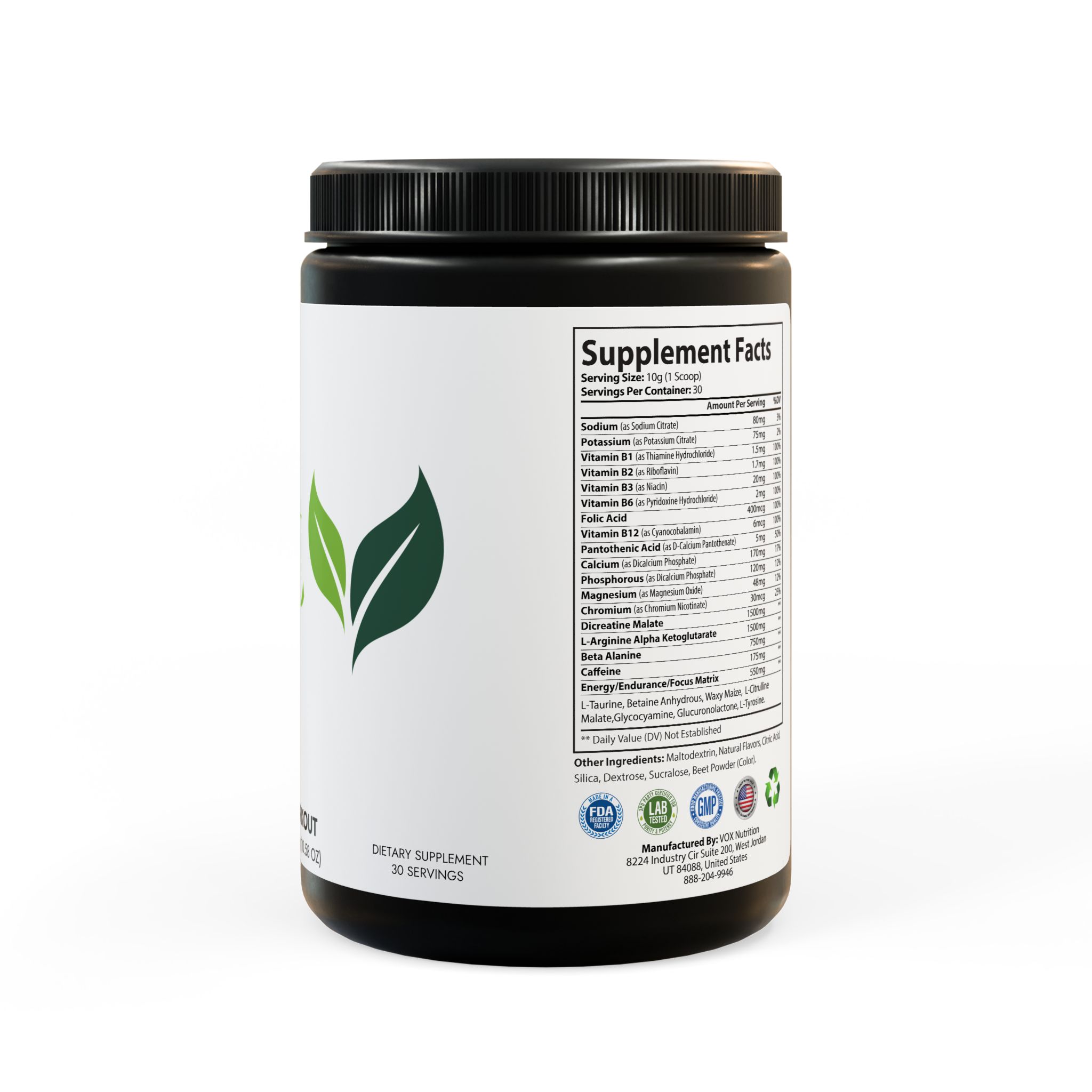 Pre-Workout Supplement, Watermelon (300g, 10.58oz) - Image 3