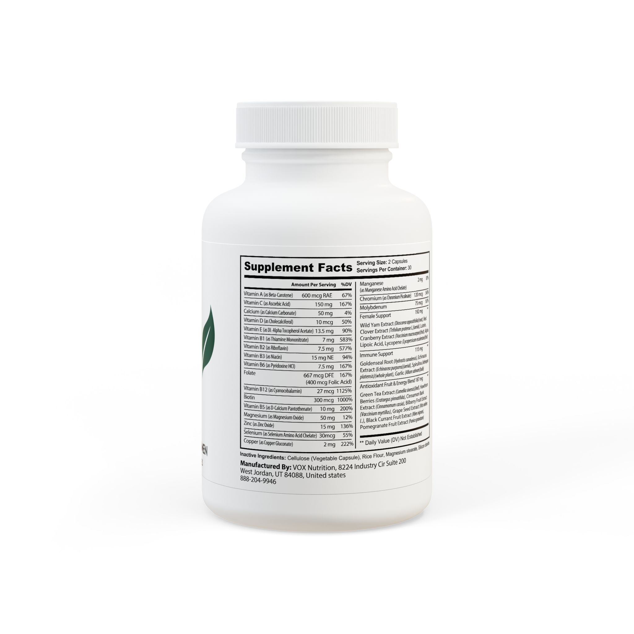 Multivitamin for Women Supplement (60 Capsules) - Image 3